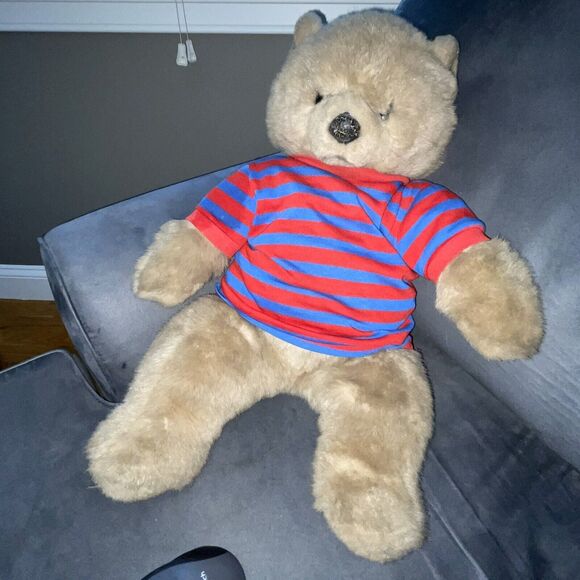 Vintage Avanti Applause Teddy Bear Plush Italy Jockline Shower Nursery 1985 15" - Picture 11 of 12